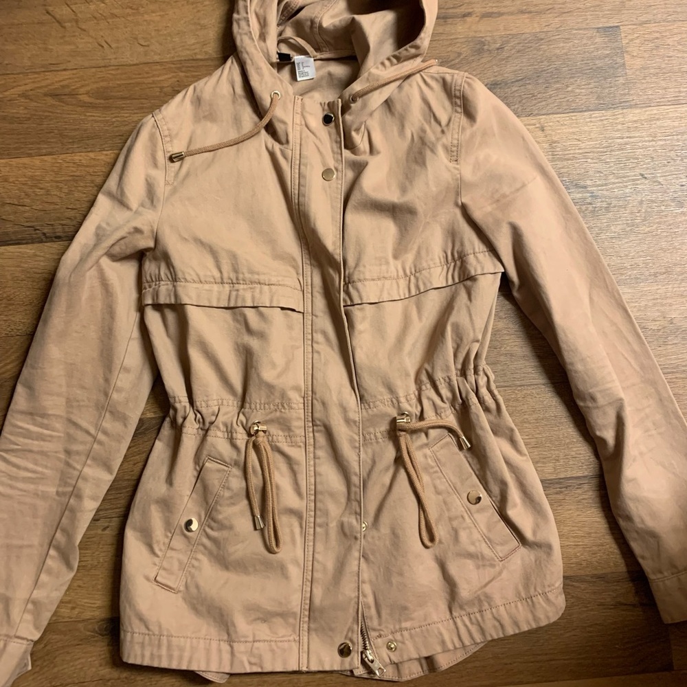 Utility type hooded jacket
